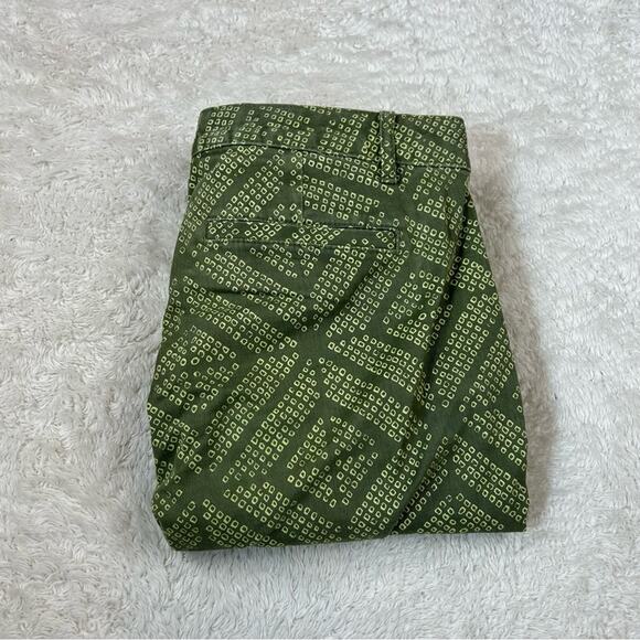 Khakis by Gap skinny Mini green geometric print pants, size 00 - Picture 3 of 12